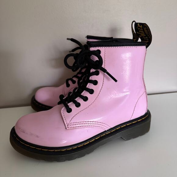 Dr. Martens 1460 Junior Light Pink Leather Kids Girl's Boot Size US1 - Picture 10 of 10